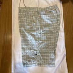 HANGTEN水色と白のチェック柄ショートパンツ