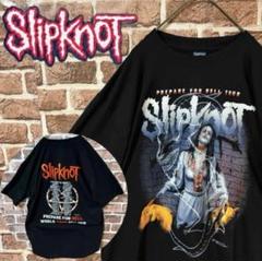 【大人気❣️】スリップノット☆バンドTシャツ　両面プリント　デカロゴ　両面プリント