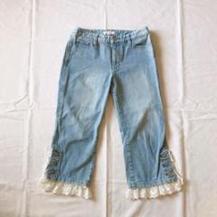ピンクハウス デニムパンツ ハーフパンツ クロップドパンツ レース カネコイサオ