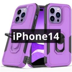 【美品✨️】iPhone 14 ケース リングスタンド付き Purple