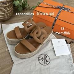 【スタイルアップ♪厚底♪】HERMES エスパドリーユ イテア30 HERMESエルメス エスパドリーユサンダル《イテア30》38 25cm