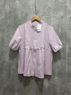 ☆タグ付き未使用品☆ La-gemme ブラウス サイドプリーツブラウス 半袖