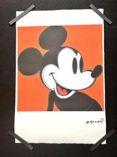 【NEW限定品】 限定品・証明書付】アンディ・ウォーホル リトグラフ 「ミッキー 版画