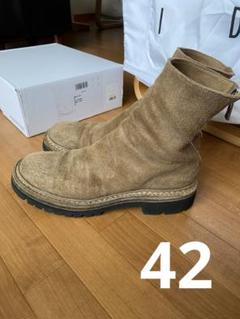 【美品】COMOLI別注 GUIDI バックジップブーツ 42 BEIGE