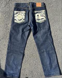 サイズ36 ピンク 大黒 極美品 赤耳 2000 エヴィス エビス E EVISU - サイズ29 ピンク刺繍 青耳 2000 濃紺 美品 エヴィス