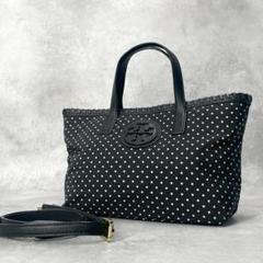 トリーバーチ ロゴ ドット 2WAY ハンドバッグ ショルダーバッグ レザー