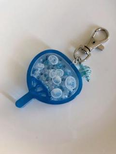 No116 シャカシャカキーホルダー クラゲ うちわ