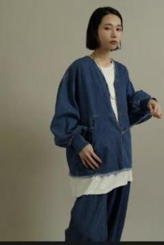 インディゴ CYANTOKYO シアントーキョー　Gジャン CYAN TOKYO（シアン トーキョー） スタンドカラー ショート