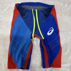 【値下げ歓迎】FINA 競泳水着 AS140399 青・赤 ストライプのサムネイル