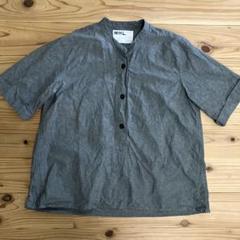 MHL. グレー 半袖シャツ サイズⅠ マーガレットハウエル MHL グレー コットン リネン シャツ 半袖
