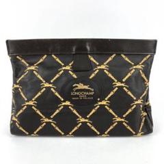 LONGCHAMP ロンシャン クラッチバッグ マジックテープ ロゴ