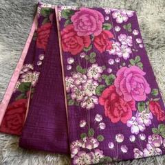 袋帯 正絹 振袖 豪華 薔薇 袋帯 正絹 振袖 豪華 薔薇 長め