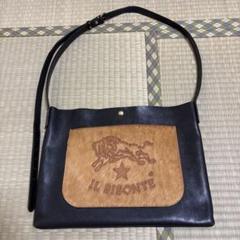 IL BISONTE レザーショルダーバッグ ハラコ
