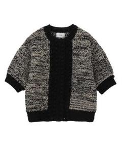 クラネ　ドットラインハーフスリーブニットカーディガン CLANE（クラネ）の「【CLANE/クラネ】DOT LINE HALF SLEEVE KNIT