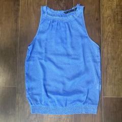 ZARA ザラ　ブルー　アメリカンスリーブ　ブラウス