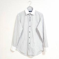 JOVIAL RUSH ストライプ 長袖シャツ グレー 長袖 M フォーマル