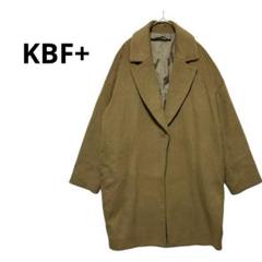 KBF+ ケービーエフプラス チェスターコート ブラウン ウールブレンド F