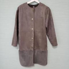ZARA フェイクスエード テーラード コート エクリュ S ポケット ZARA フェイクスエード テーラード コート エクリュ S ポケット