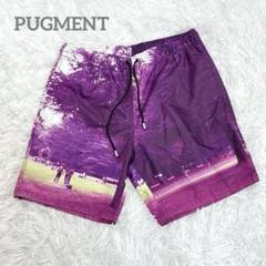 パグメント PUGMENT 水陸両用 ショートパンツ 日本製 風景プリント