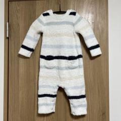ジェラートピケ モコモコストライプロンパースベビーパジャマ サイズ80-90cm