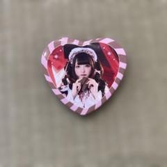 きゅるりんってしてみて　缶バッジ　チバゆな　バレンタイン　ハート　きゅるして きゅるりんってしてみて 缶バッジ チバゆな バレンタイン ハート