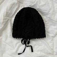 美品★コムデギャルソン★ニット帽 キャスケット ベレー帽 ブラック 美品☆コムデギャルソン☆ニット帽 キャスケット ベレー帽 ブラック