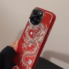 ケース 【再入荷】iPhone15 龍神　辰年　赤　 ドラゴン 龍