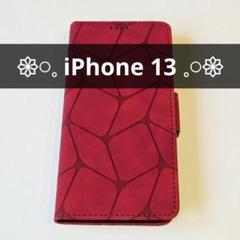 iPhone13 ケース 手帳型 レッド 赤 スマホケース おしゃれ
