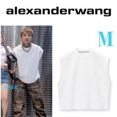 【ALEXANDER WANG】LOGO MUSCLE TANK TOP M