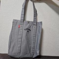 【美品】Callaway キャロウェイ グレー ストライプ ミニカートバッグ