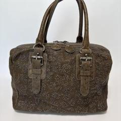 【美品】THOMAS WYLDE スカルグレー　クロコ型押　レザーチェーンバック Chloé クロコダイル型押しレザー製The 99ショルダーバッグ の