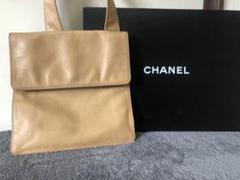 正規品 CHANELシャネル ラムスキンベージュ斜めがけショルダー バッグ