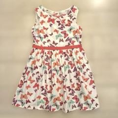 H&M 蝶々柄 ノースリーブワンピース 5-6Y