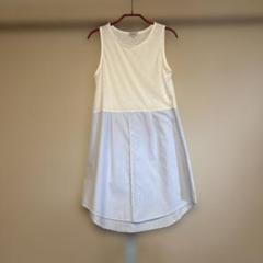 isoLaineの子供服　コットンのノースリーブワンピース