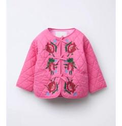 花柄刺繍入りキルティングジャケット　ZARA 110cm