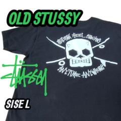 OLD STUSSY スケーターコラボ スカルバックプリント Tシャツ L