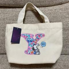 スヌーピー イニシャルミニトート リバティ