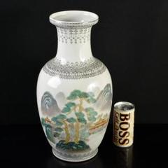 中国　景徳鎮製　粉彩　漢詩山水文瓶　D　R6038B 中国 景徳鎮製 粉彩 漢詩山水文瓶 D R6038B - メルカリ
