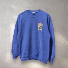 90s CrazyShirts USA製 スウェット 青 M 火山