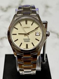 古典 電池新品】2003年2月製 セイコー パーペチュアル カレンダー チタン 時計