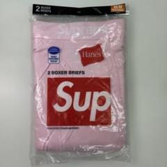 Supreme ピンク ボクサーブリーフ 2枚セット S/P Supreme Hanes Boxer Briefs (2 Pack) Pink - FW21 - US