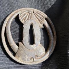 葉模様の鉄製鍔　越前住記内作　葵　葉　三つ葉葵 2025年最新】越前住記内の人気アイテム - メルカリ