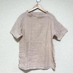 mittan リネン100% 半袖ブラウス　カットソー　ピンク mittan リネン100% 半袖ブラウス カットソー ピンク（MITTAN）
