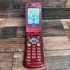 A233 docomo らくらくホン　F882iES レッド　携帯電話