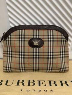 【美品】 Burberry バーバリー ポーチ クラッチ ノバチェック