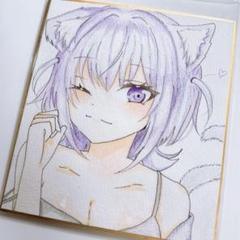 ホロライブ 猫又おかゆ イラスト ファンアート 手描きイラスト