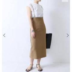 【新品】Noble／ショルダーストラップサロペットスカート38サイズ／ブラウン Noble - NOBLE ショルダーストラップサロペットスカートの通販