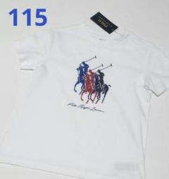 新品＊トリプル ビッグポニー 半袖Tシャツ ホワイト 115 ポロラルフローレンのサムネイル