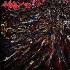 ジャケ写使用原画】610，オリジナル 手描きイラスト 油絵 直筆