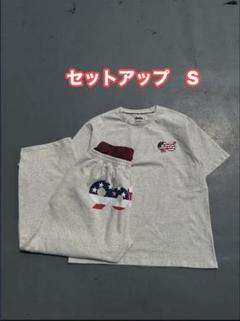 9090 Logo American Tee & Sweat Pants S